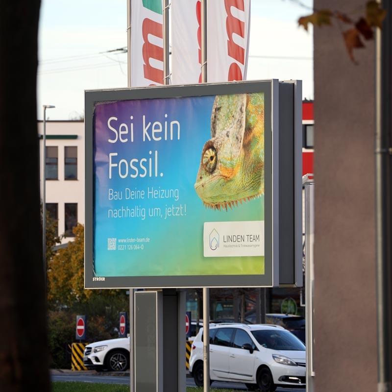 Vorschau – Sei kein Fossil – Kampagne – Bild 1 – LINDEN TEAM Köln – Foto: Eduard Bopp