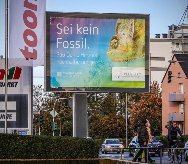 Sei kein Fossil - Kampagne von Linden Team sorgt für großes Aufsehen – News - LINDEN TEAM Köln - Foto: Eduard Bopp